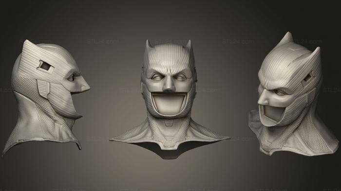 Бюсты монстры и герои (Бэтмен, BUSTH_0861) 3D модель для ЧПУ станка